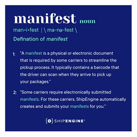 manifest meaning